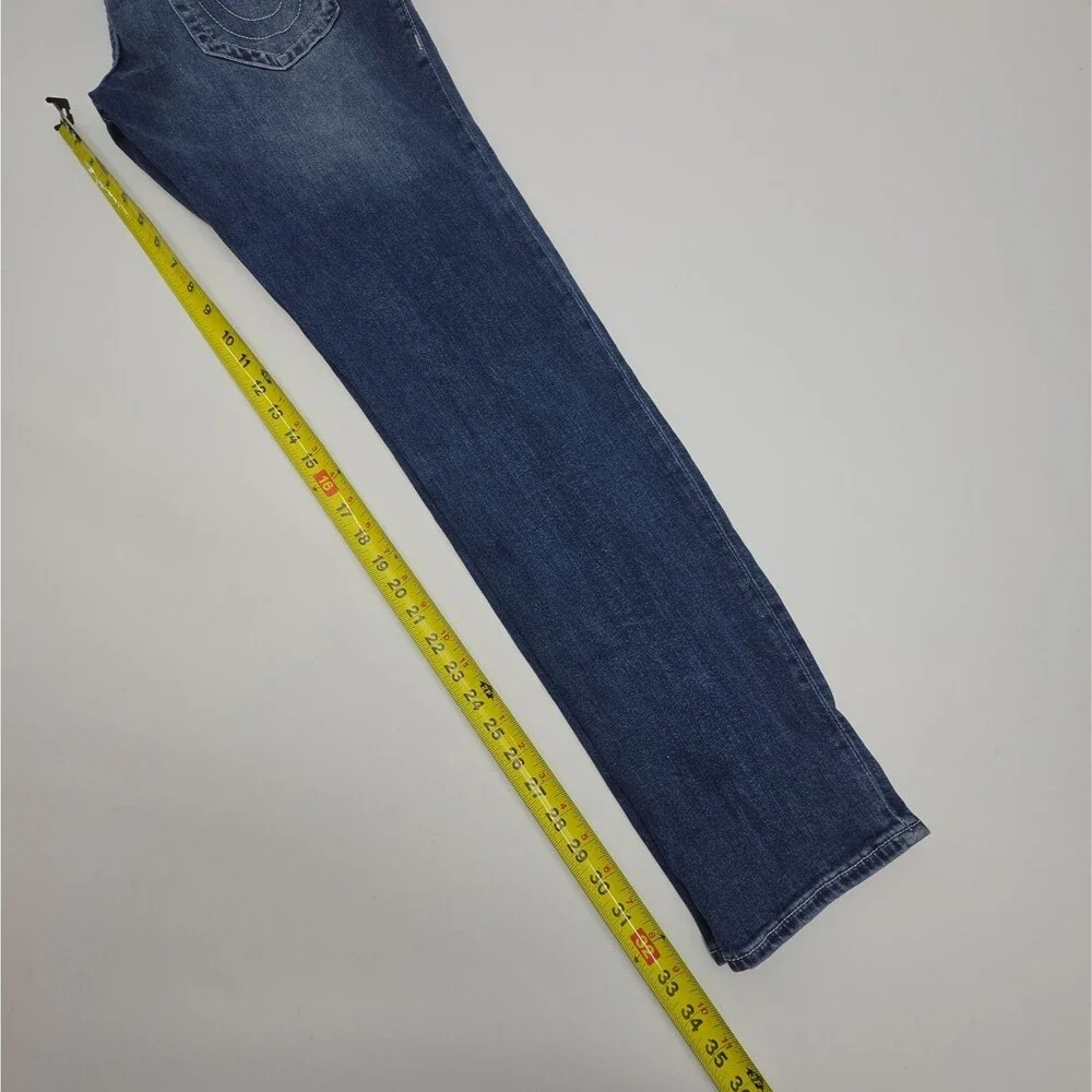 True Religion Jeans Rocco Relaxed Skinny Men Sz 34x33 Medium Wash Denim Stretch